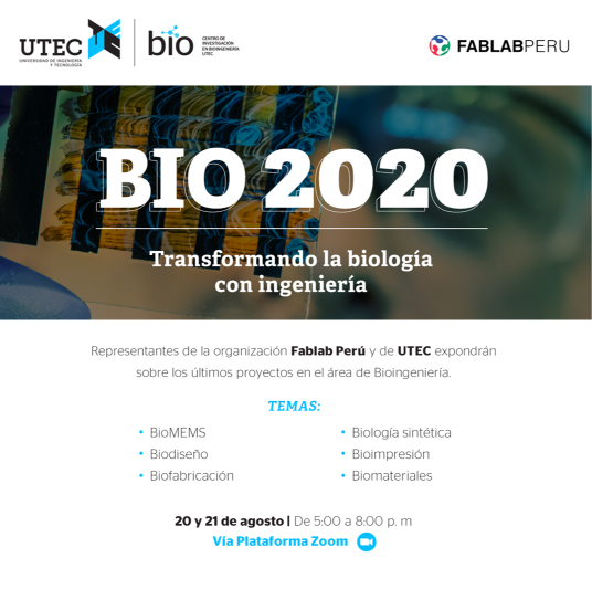 Evento BIO 2020 – Transformando la Biología con Ingeniería