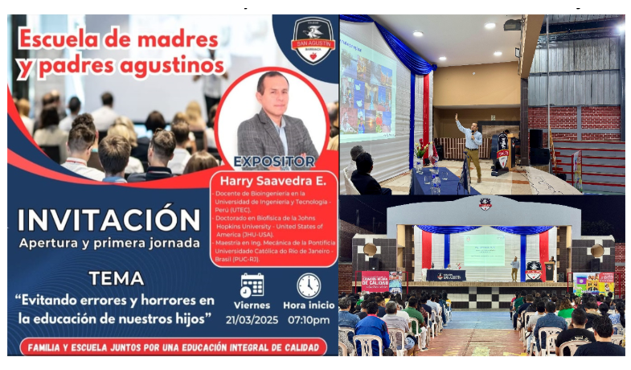 Profesor de Bioingeniería da charla en Colegio San Agustín de Barranca
